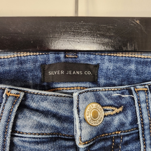 Silver Jeans High Note Skinny Stretchy Denim High Waisted Rise Basic Cowgirl 25 - Picture 10 of 11